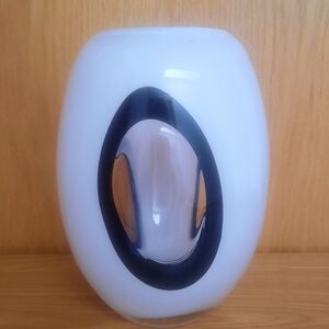 Modern White and Black Vase